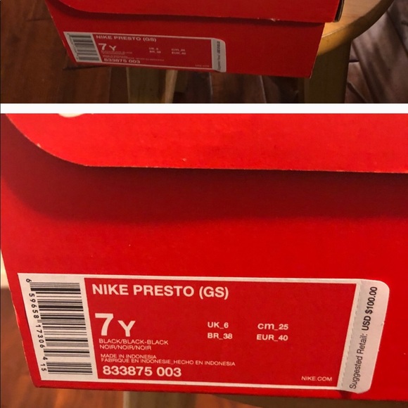 Black Nike prestos. SOLD ALREADY!! - Picture 5 of 7